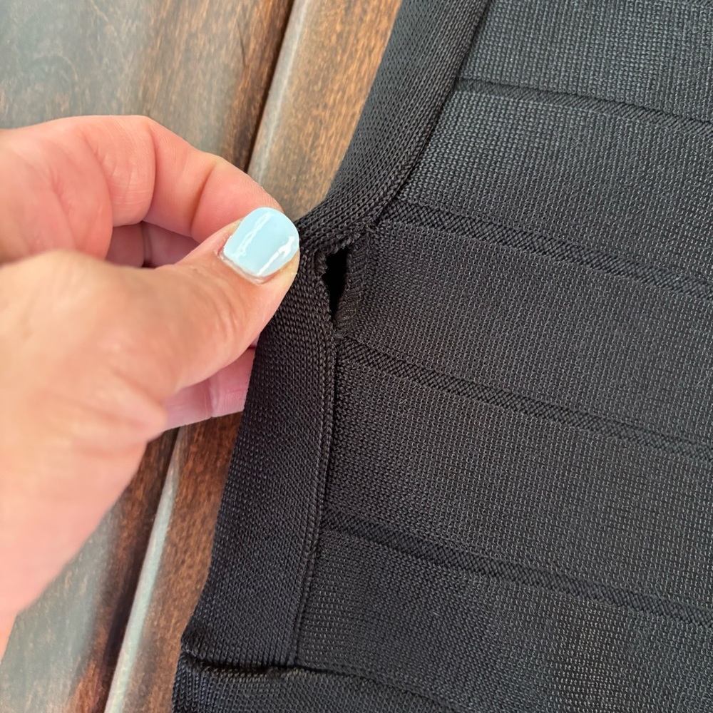 NWT French Connection Black Off-Shoulder Bodycon Dress - Picture 7 of 7